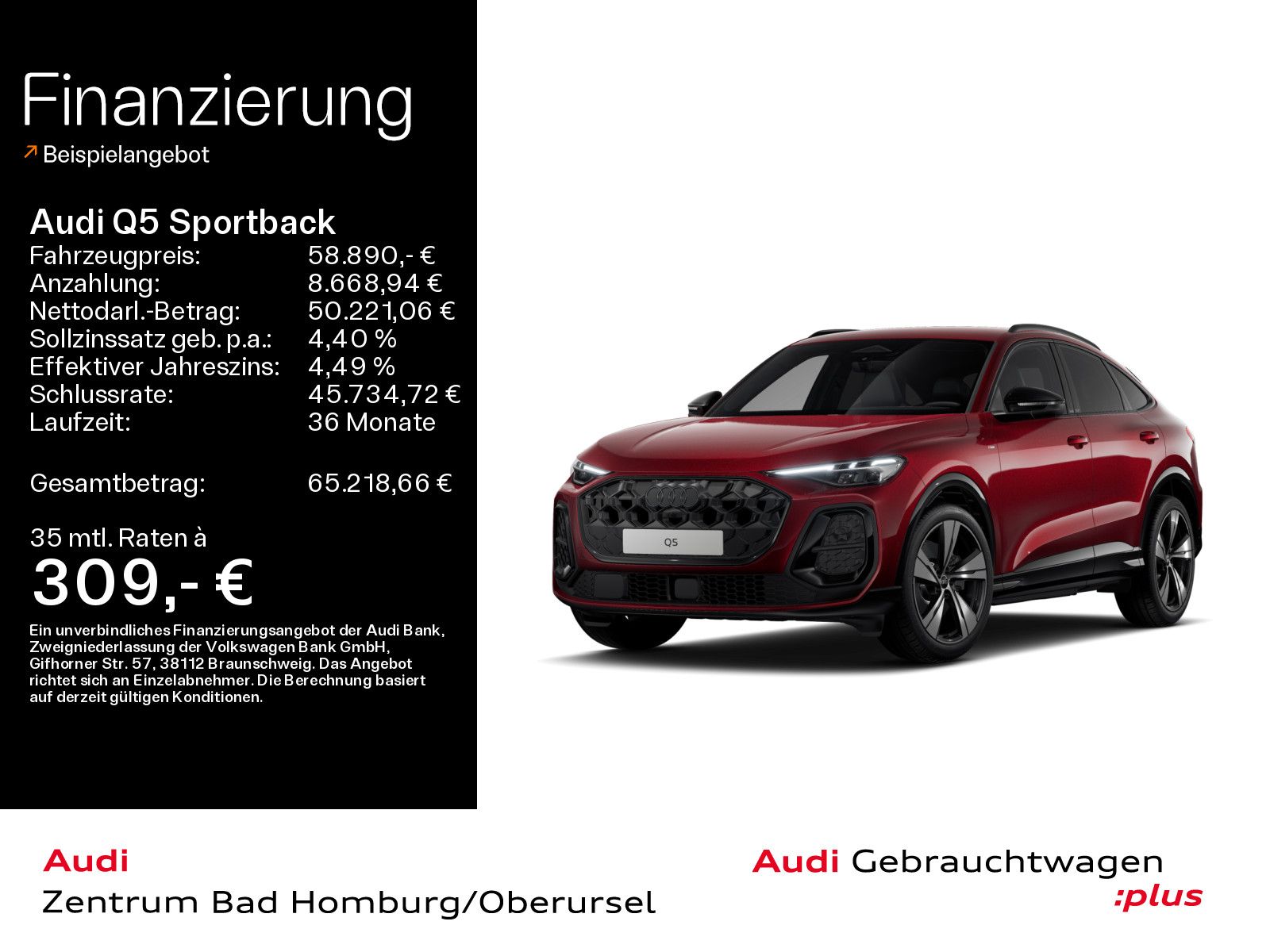 Audi Q5 Sportback 40 TDI qu S line edition one S tro*