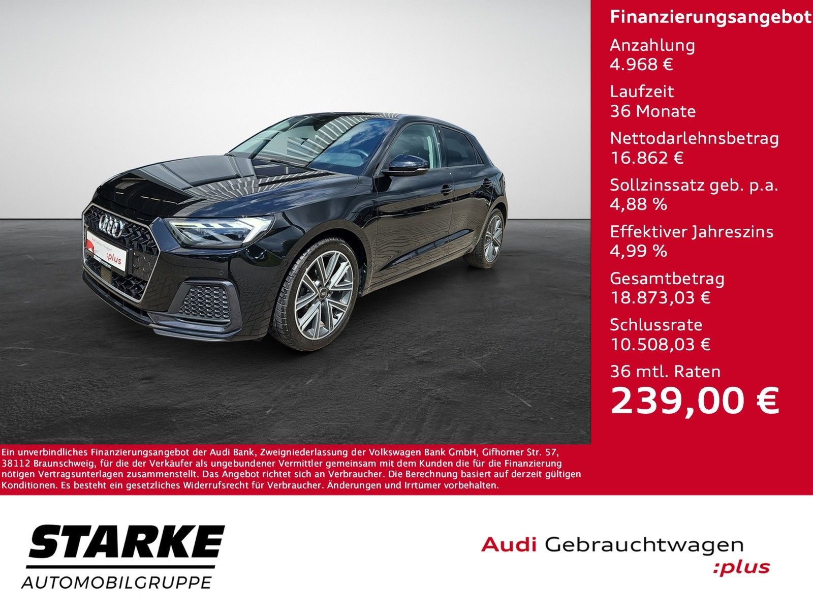Audi A1 Sportback 25 TFSI S tronic advanced Plus - Samsaru's Car Outlet