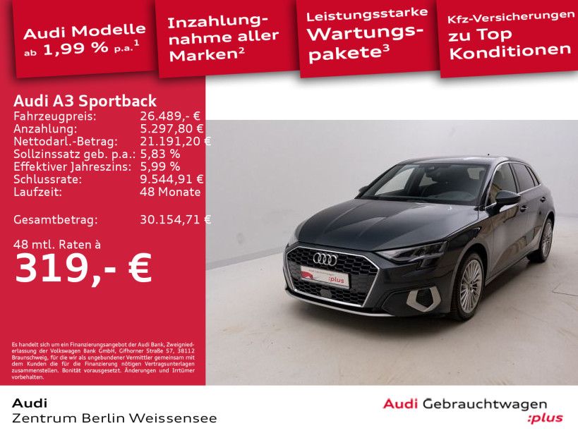 Audi A3 Sportback 30 TDI S-TRO*ADVANCED*HUD*GJR*NAVI*