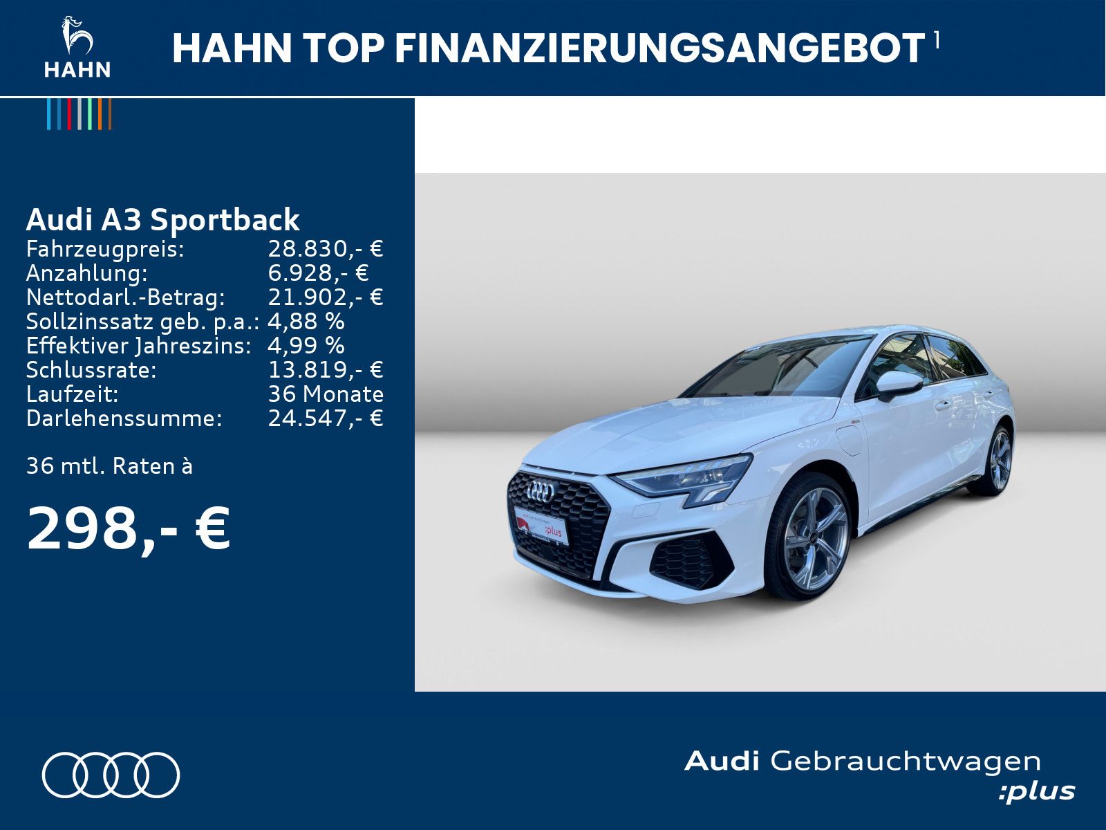 Audi A3 Sportback 40TFSIe S-trc S-line - Samsaru's Car Outlet