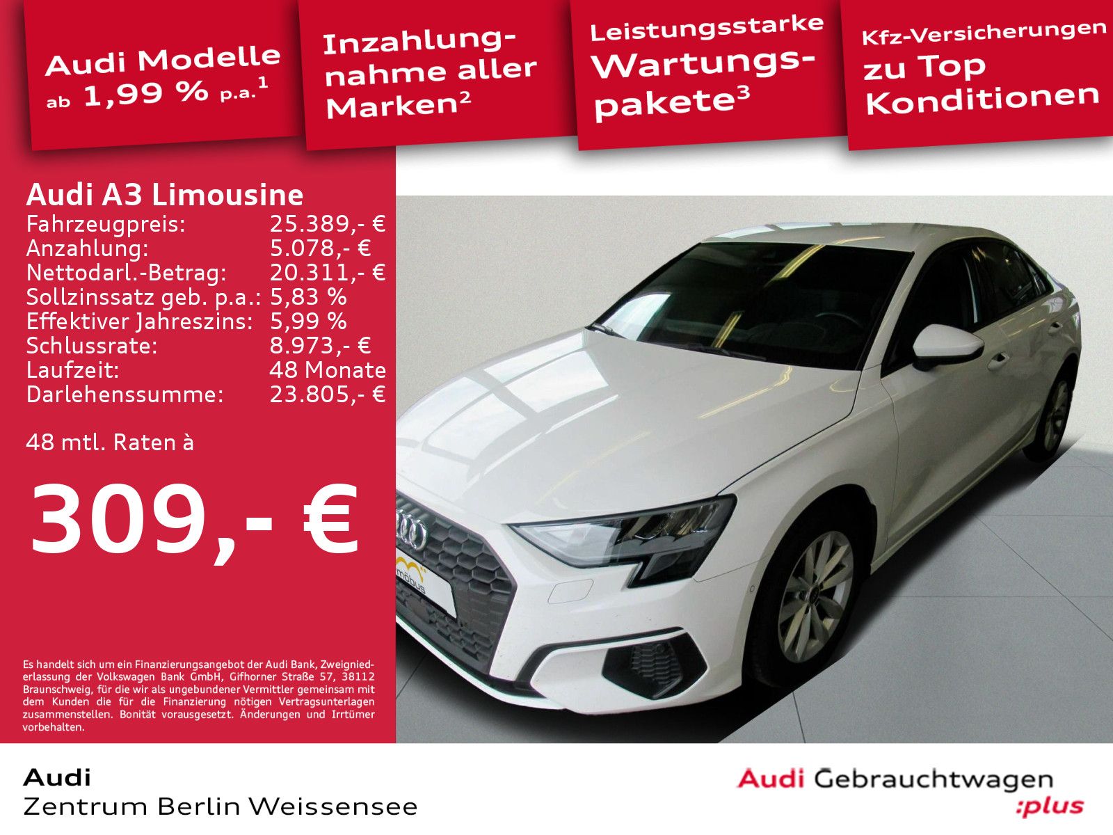Audi A3 Limousine 30 TFSI - Samsaru's Car Outlet