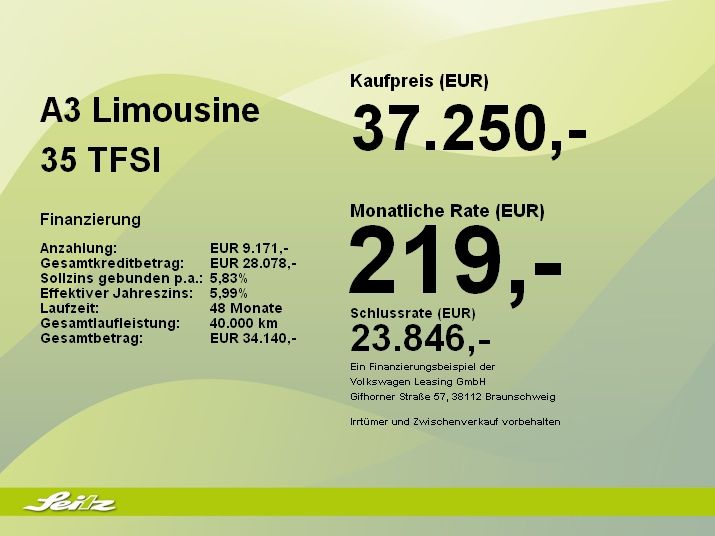 Audi A3 Limousine 35 TFSI S line - Samsaru's Car Outlet