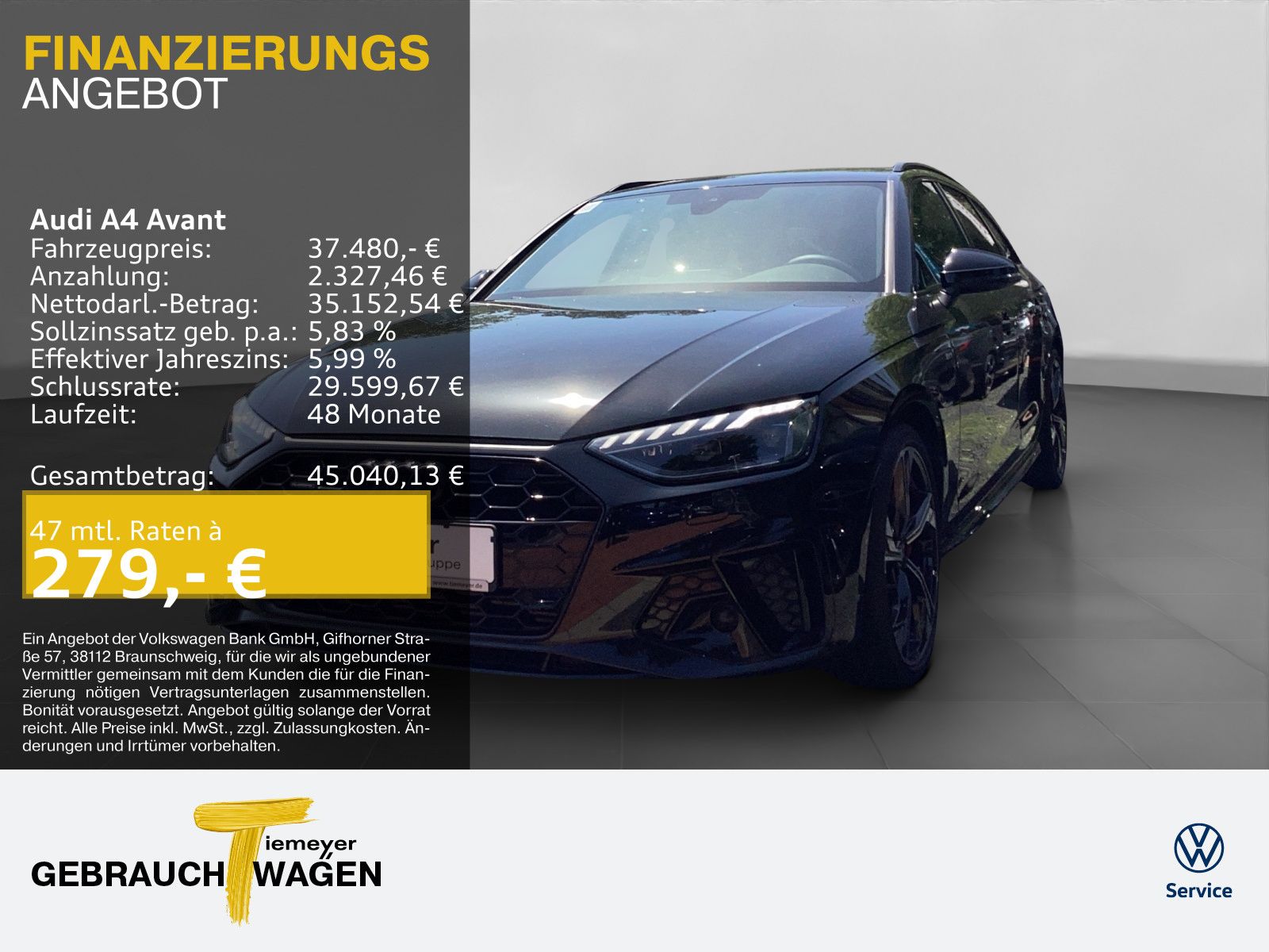 Audi A4 Avant 40 TFSI Q 2x S LINE MATRIX AHK LM19 KAM
