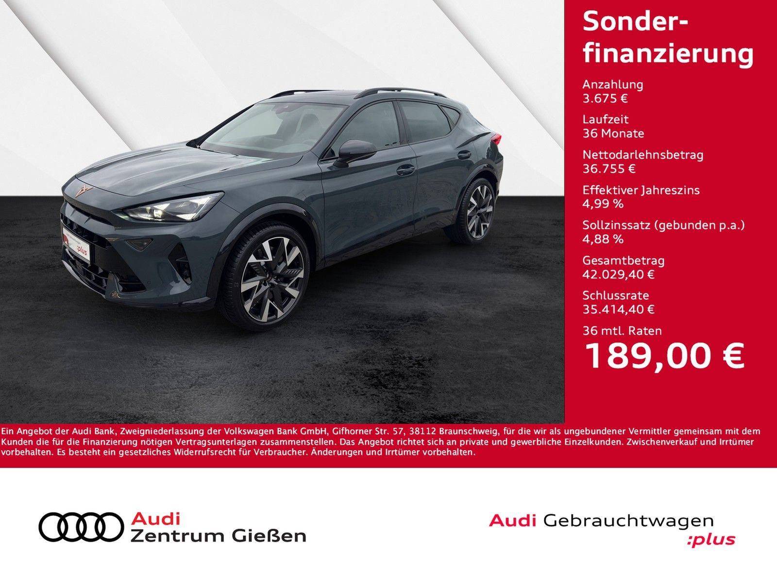 Cupra Formentor 2.0 TSI 4Drive DSG VZ PANO MATRIX AHK 