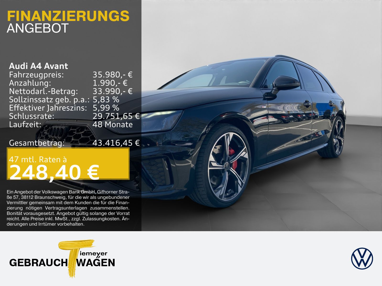 Audi A4 Avant 40 TFSI Q 2x S LINE AHK MATRIX-LED LM19