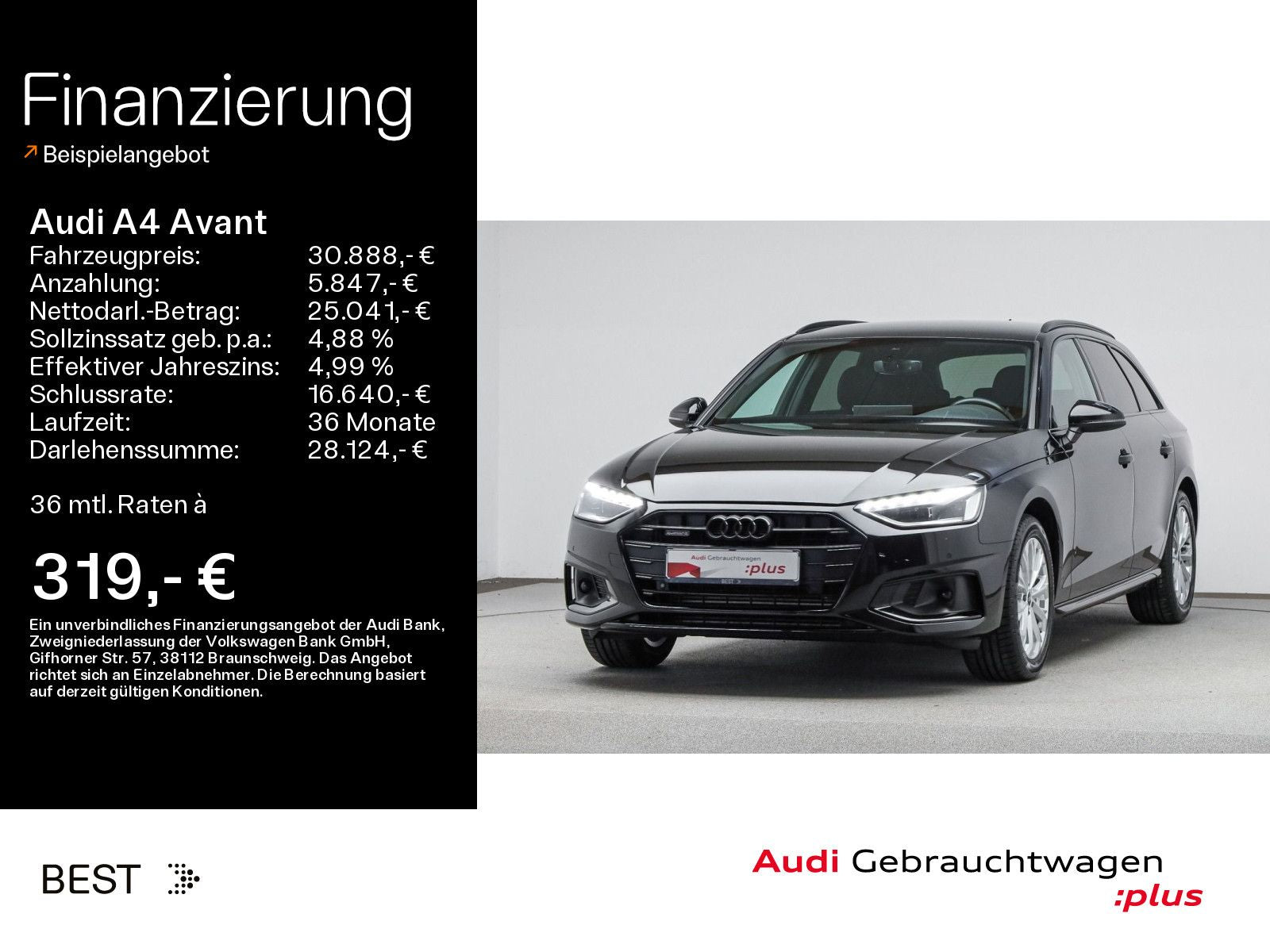 Audi A4 Avant Advanced 45 TFSI qu. - Samsaru's Car Outlet