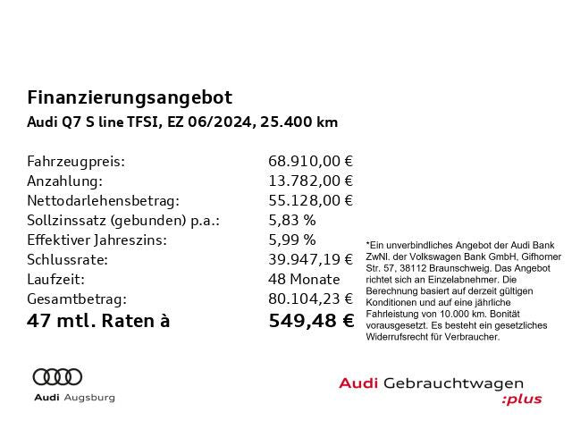 Audi Q7 S line 55TFSI qu. LUFT*PANO*MATRIX*AHK*8-fach