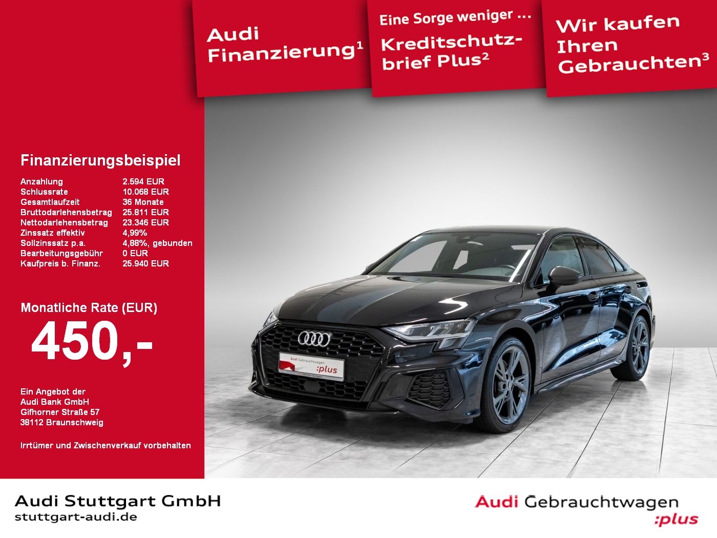 Audi A3 Limousine S line 35 TFSI - Samsaru's Car Outlet