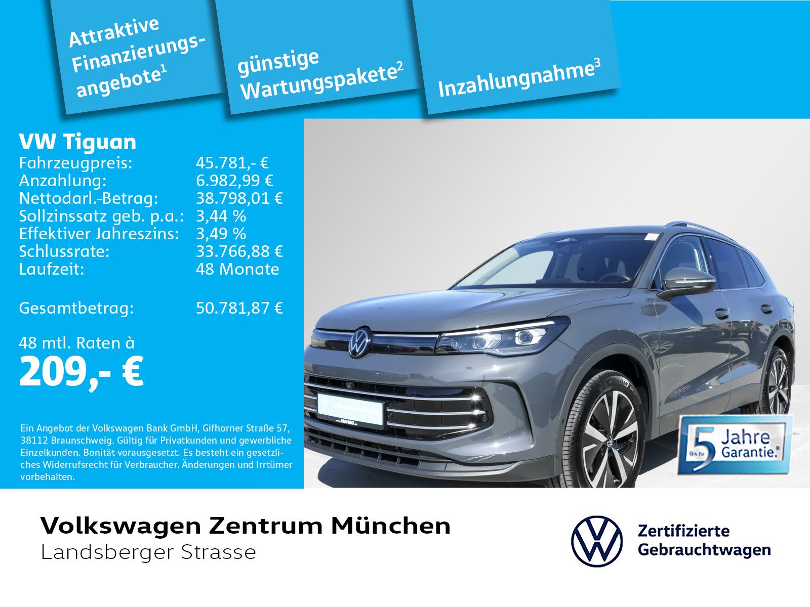 Volkswagen Tiguan Elegance 2,0 TDI 4motion AHK ACC DCC IQ.L