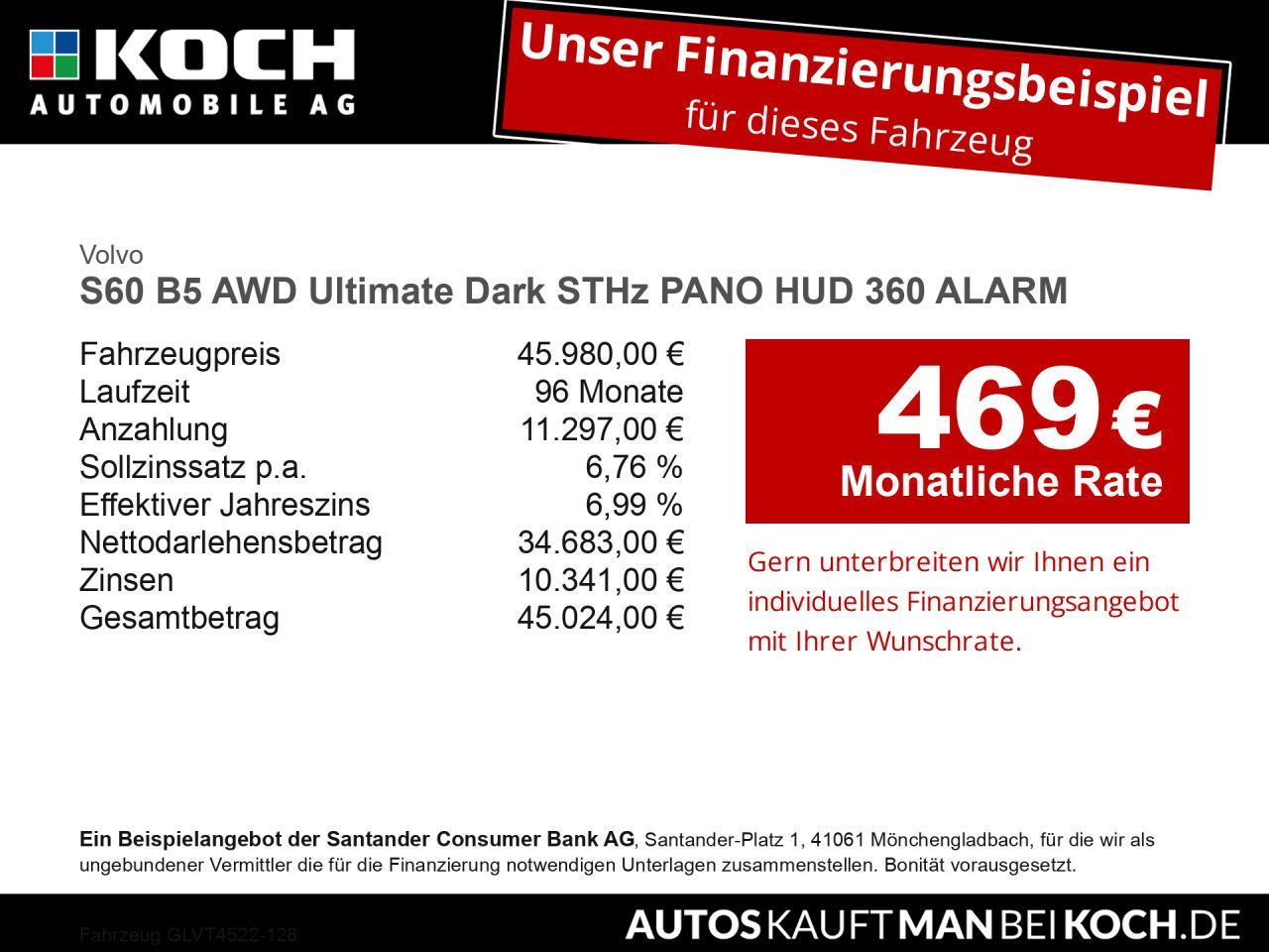 Volvo S60 B5 AWD Ultimate Dark STHz PANO HUD 360 ALARM