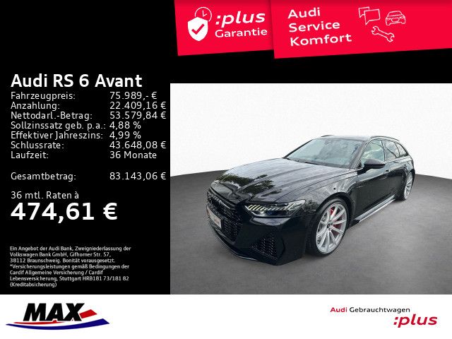 Audi RS6 Avant 280 KM/H+HD MATRIX+AHK+LUFT+WABEN+B&O+