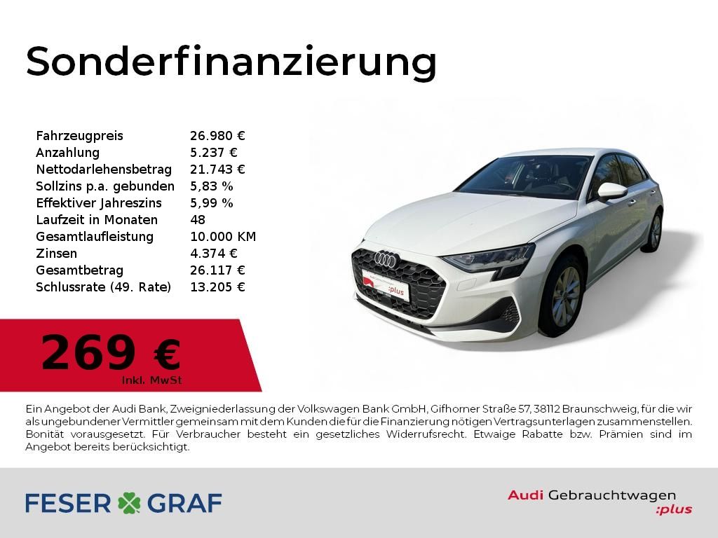 Audi A3 Sportback 30 TFSI SHZ/CarPlay/PDC+/GRA