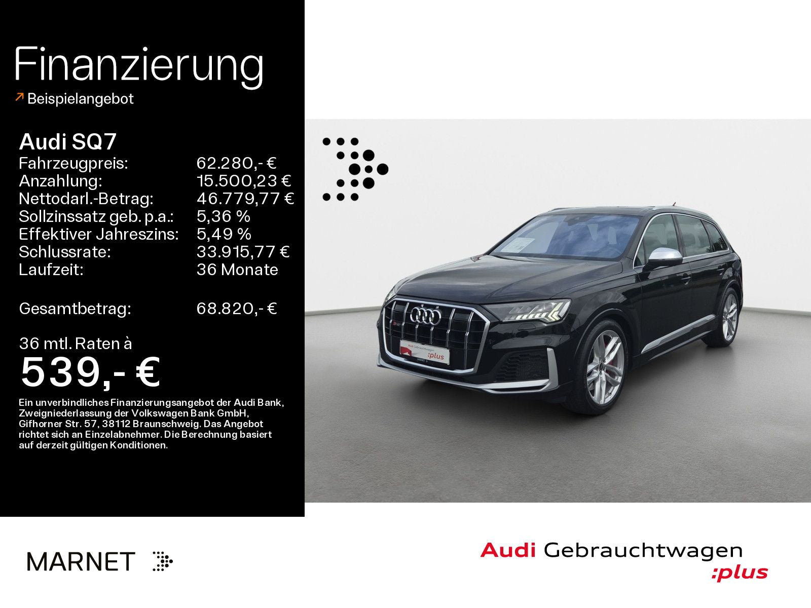 Audi SQ7 SUV TFSI S line*Navi*Matrix*HUD*B&O*AHK*PDC*