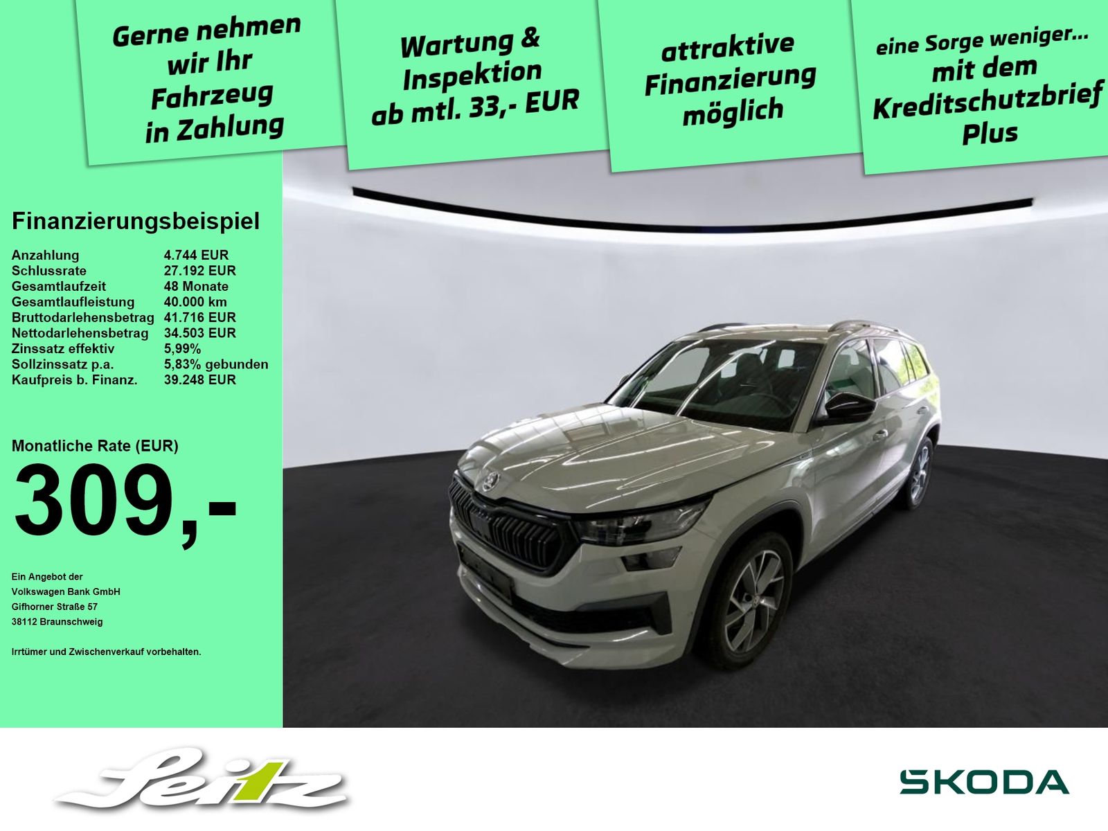 Skoda Kodiaq 2.0 TSI 4x4 Sportline *AHK*MATRIX*KAMERA*