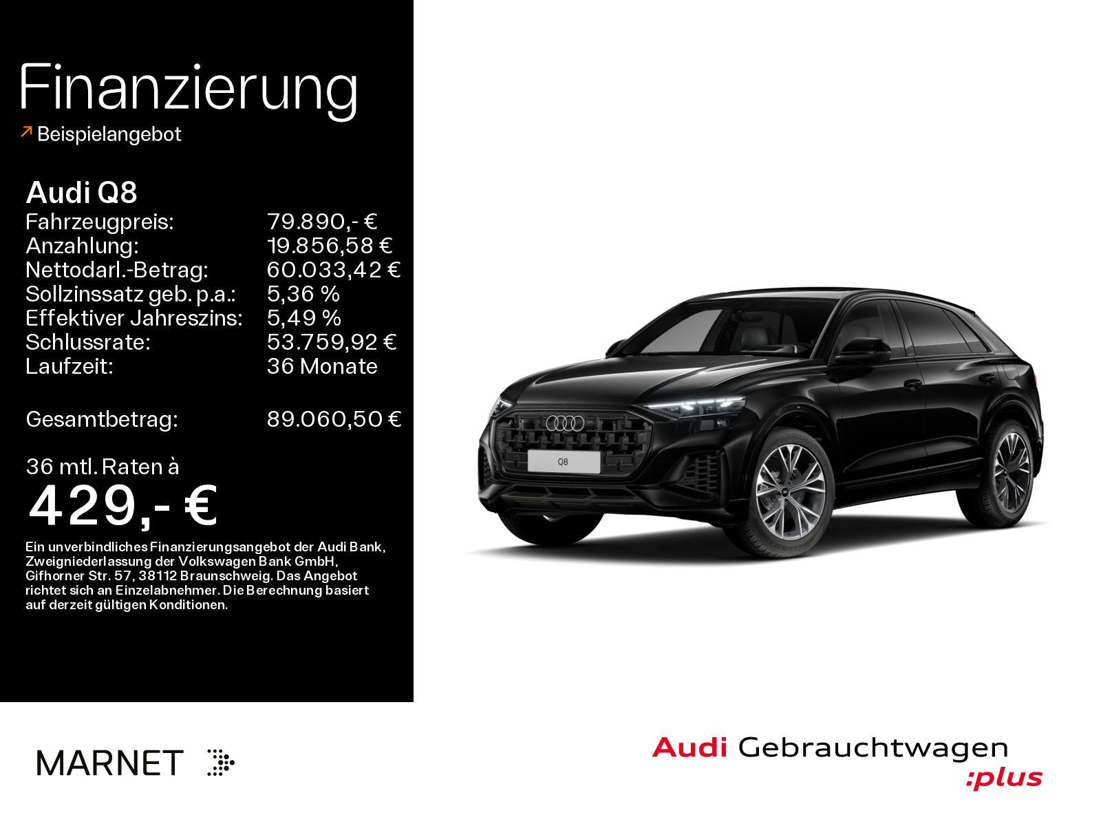 Audi Q8 TFSI e qu S line*Matrix*HUD*Pano*AHK*Audi con