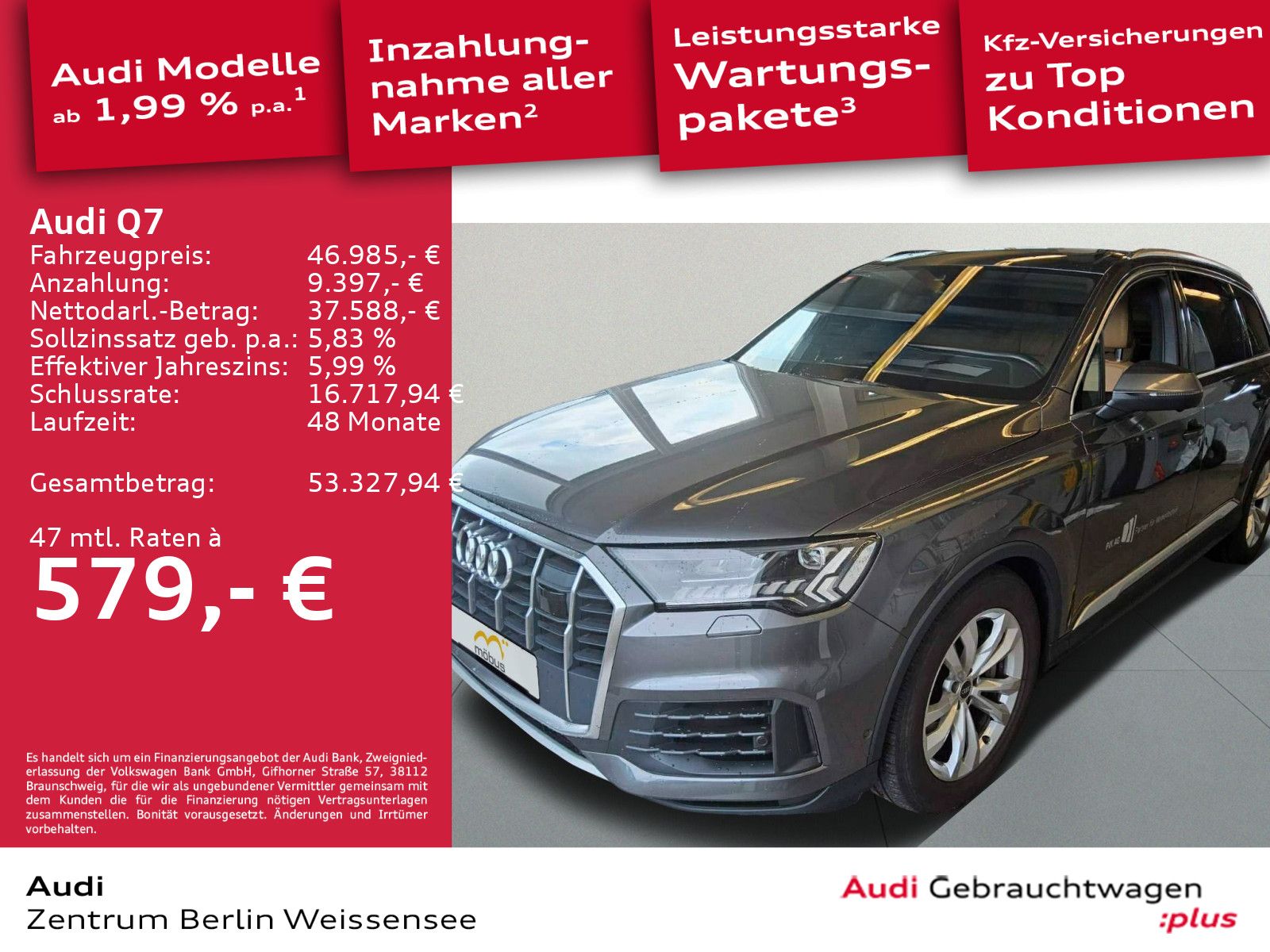 Audi Q7 55 TFSI e S-TRO*QUA*360*AHK*MATRIX*LUFT*B&O**