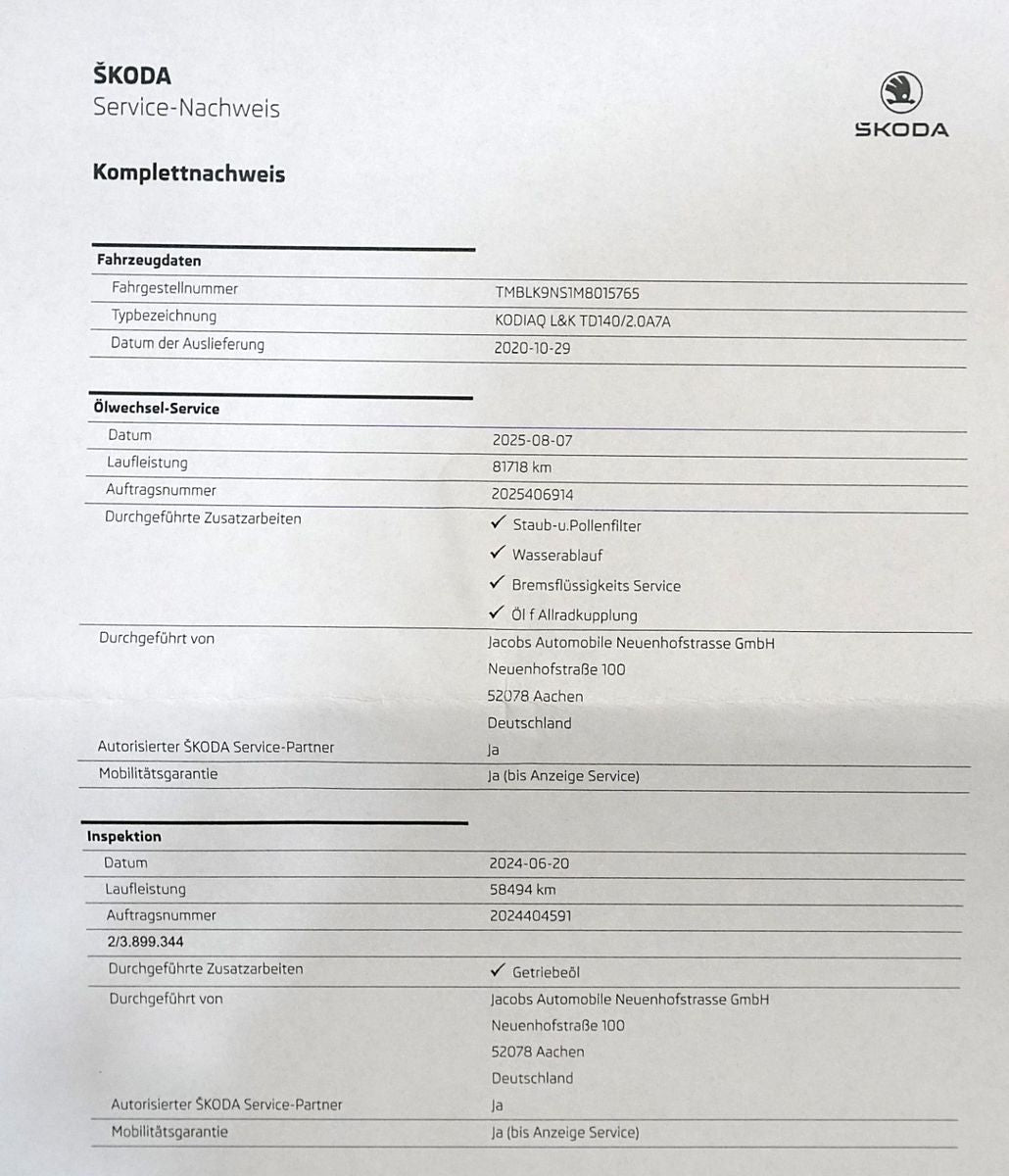 Skoda Kodiaq L&K 4x4 2.0 TDI*ACC*PANO*AHK*360°*