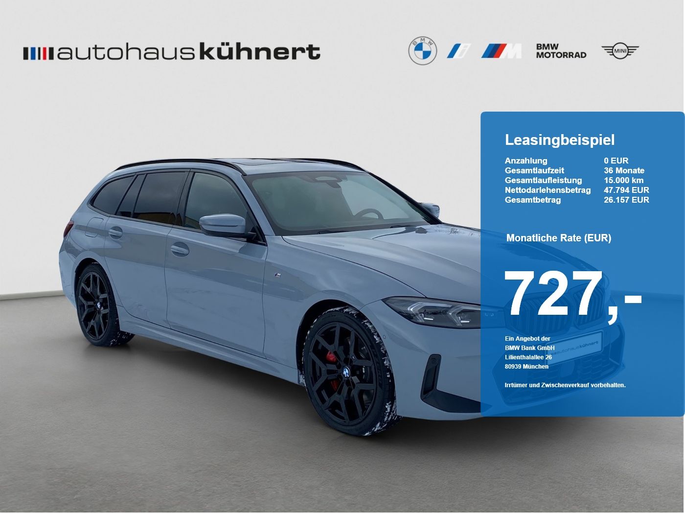 BMW 320d xDrive Touring M-Sport PRO UPE: 81.250 EUR