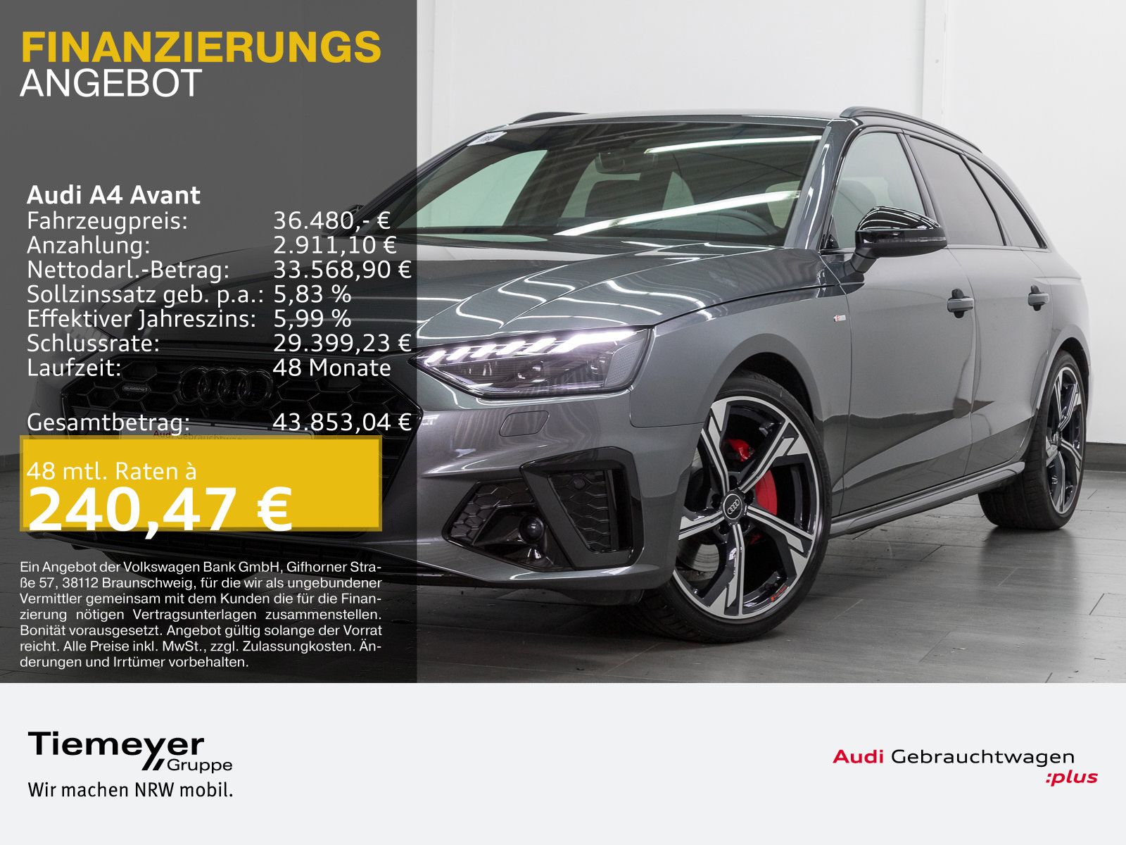 Audi A4 Avant 40 TFSI Q 2x S LINE MATRIX AHK LM19 KAM