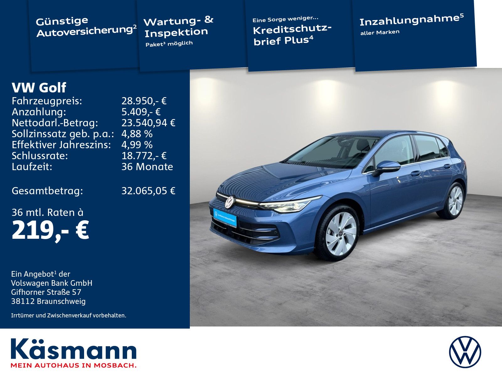 Volkswagen Golf Style 1.5 eTSI DSG NAVI LED 360° ACC