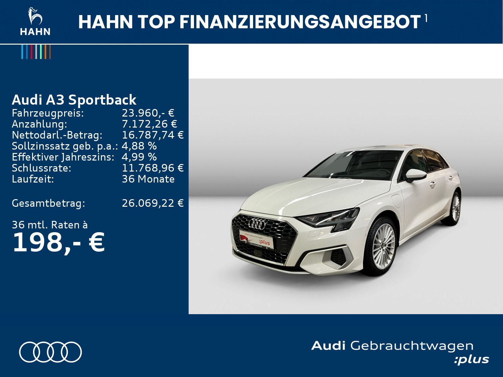 Audi A3 Sportback 40 TFSIe advanced Virtual Carplay S