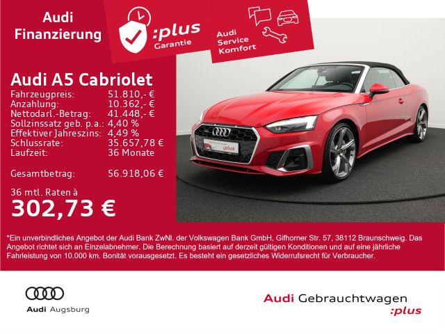 Audi A5 Cabriolet 2x S line 40 TDI qu.*ACC*AHK*8-fach