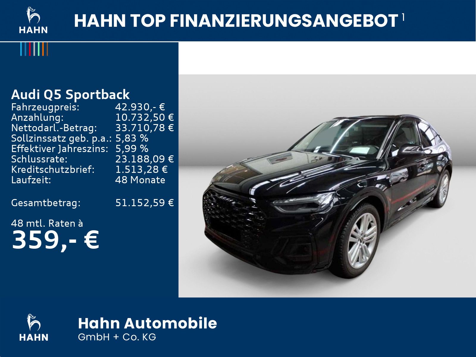 Audi Q5 Sportback 55TFSIe S line qu S-trc Cam Pano