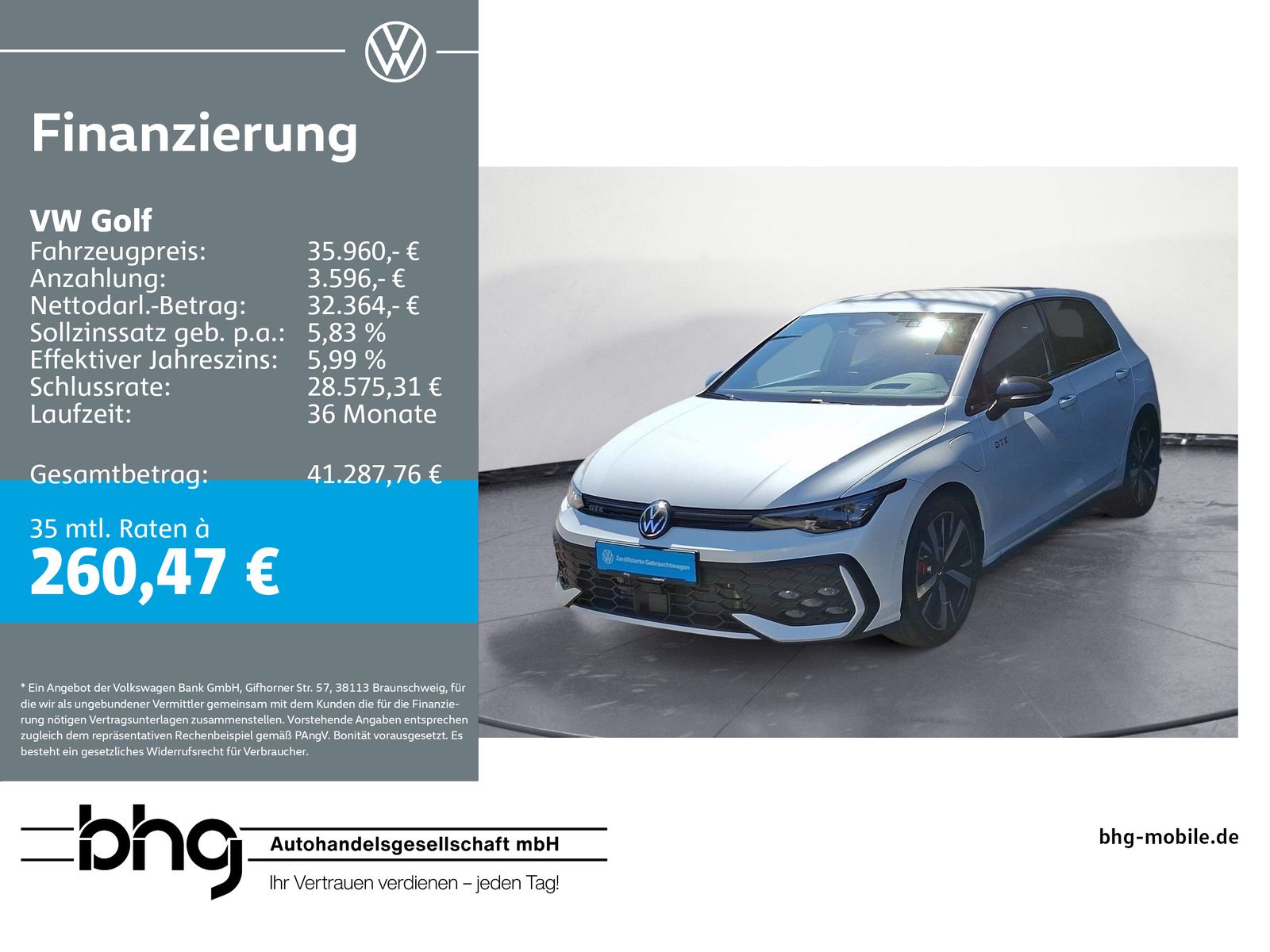 Volkswagen Golf GTE #LEDER #AHK #DCC #HEAD-UP #AREA-VIEW #K