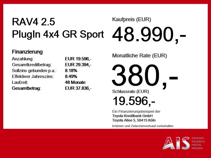 Toyota RAV4 2.5 PlugIn 4x4 GR Sport HUD*JBL*4xSHZ*Navi