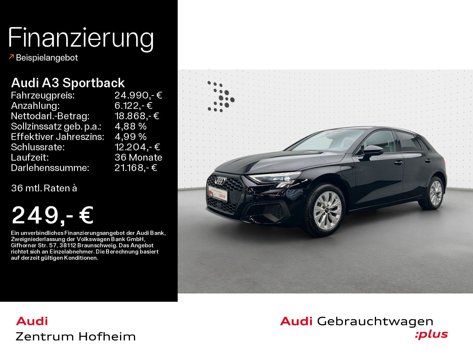 Audi A3 Sportback TFSI e 40 S - Samsaru's Car Outlet