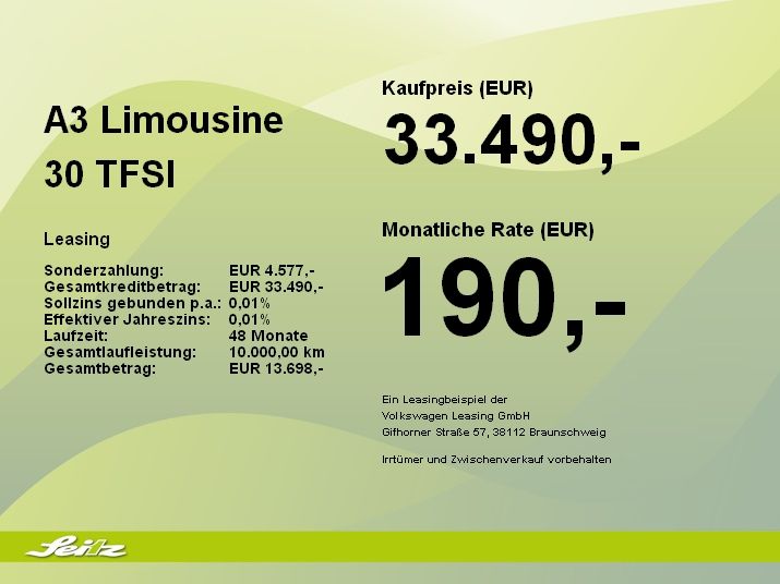Audi A3 Limousine 30 TFSI advanced - Samsaru's Car Outlet