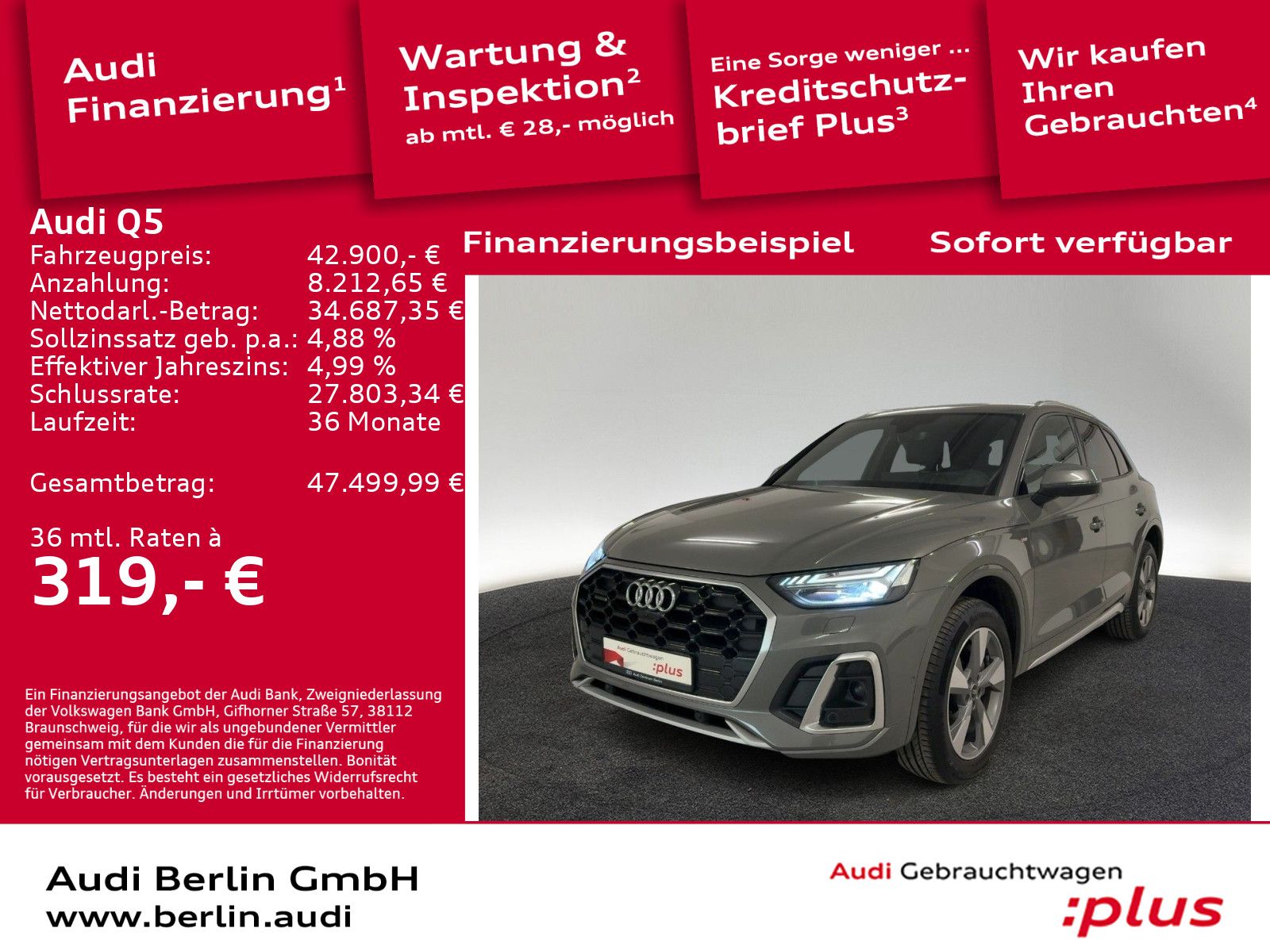 Audi Q5 S line 40 TDI qu. S tr. AHK MATRIX 360°K HUD