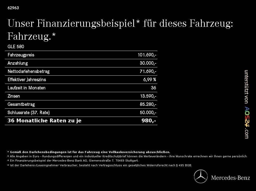 Mercedes-Benz GLE 580 AMG-LINE PREMIUM AHK 22" NIGHT HUD SITZK