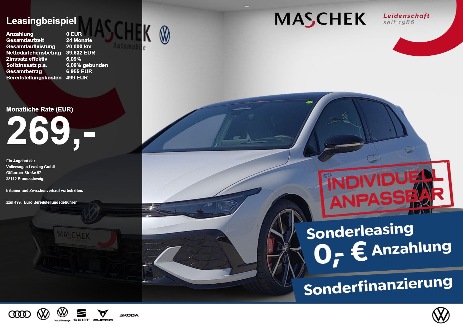 Volkswagen Golf GTI Clubsport Sonderleasing! Panorama HUD N