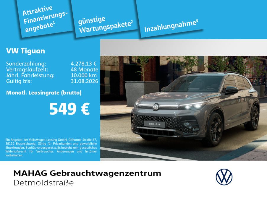 Volkswagen Tiguan 2.0 TSI 4 Mot R-Line BlackStyle AHK Leder