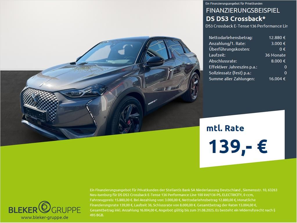 DS Automobiles DS3 Crossback E-Tense Performance Line - Samsaru's Car Outlet