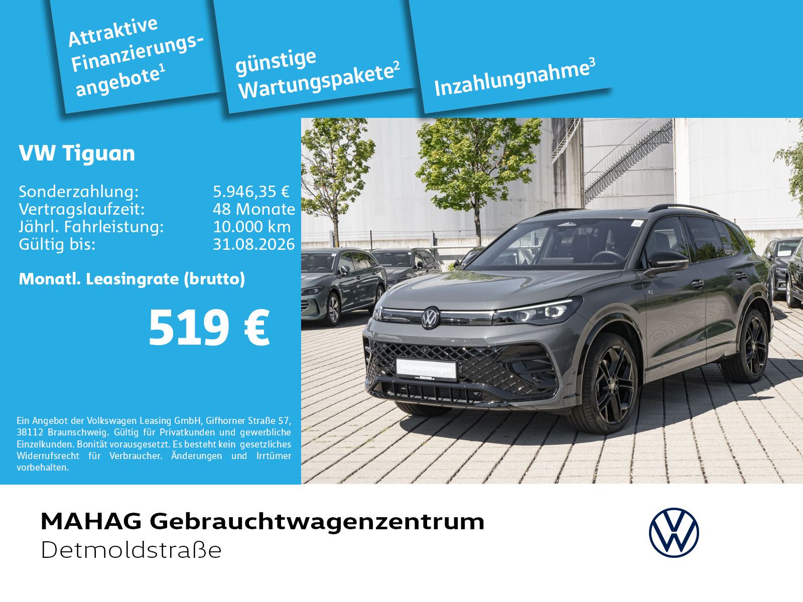 Volkswagen Tiguan 2.0 TDI 4MOT R-Line BlackStyle AHK Leder 