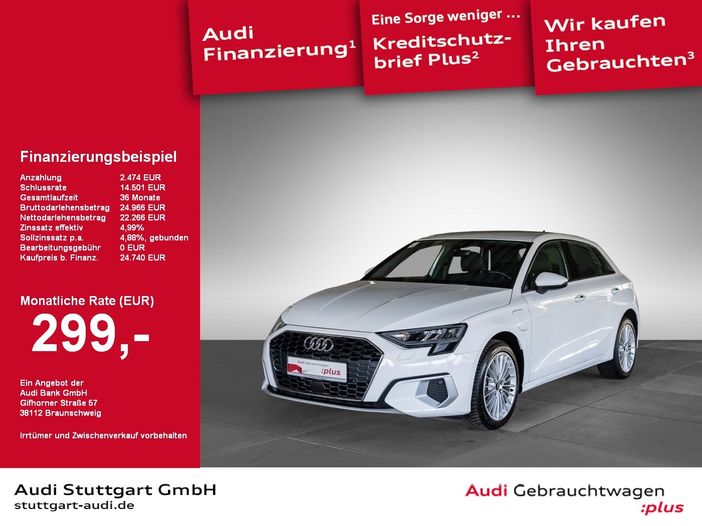 Audi A3 Sportback 40 TFSI e advanced - Samsaru's Car Outlet