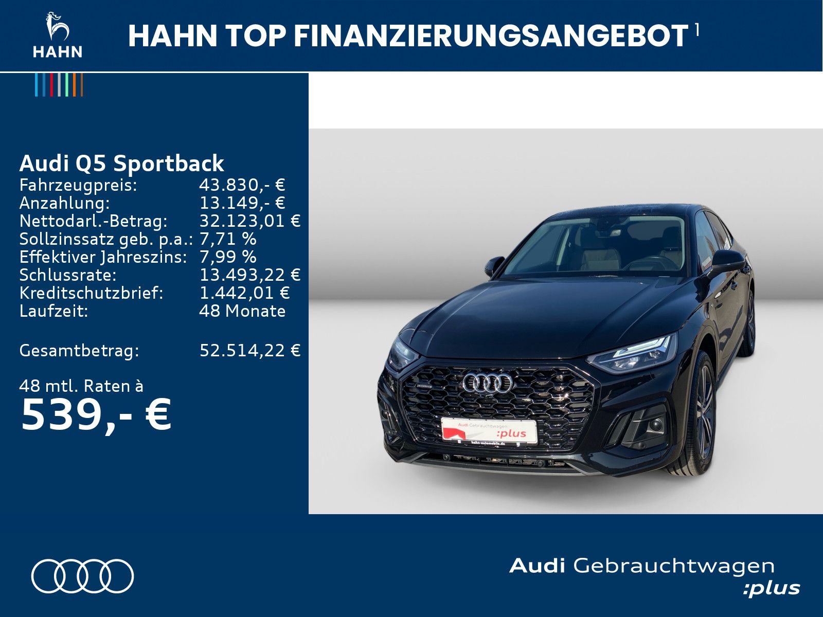 Audi Q5 Sportback 50TFSIe quattro S line S-trc HUD CA