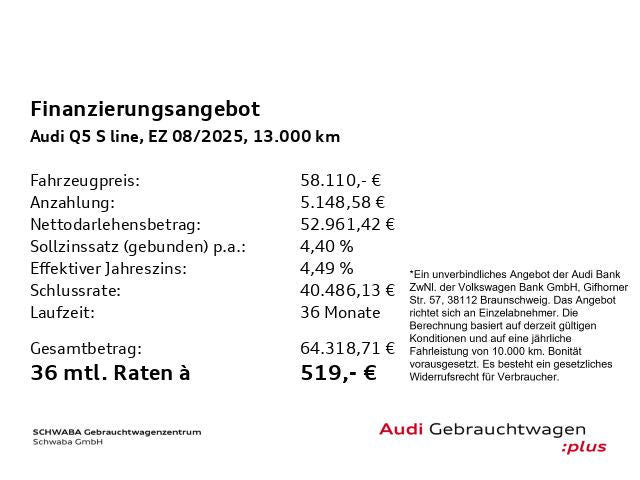 Audi Q5 TDI quattro 2x S line *AHK*StdHz*MATRIX*21''*