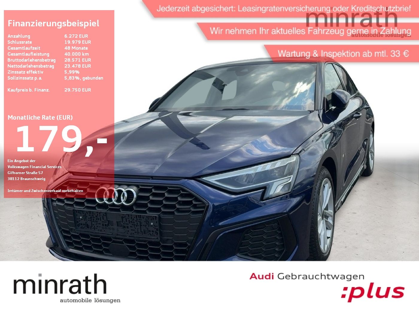 Audi A3 Sportback 35 TFSI S-Line APP+DAB+VIRT+LED+PDC