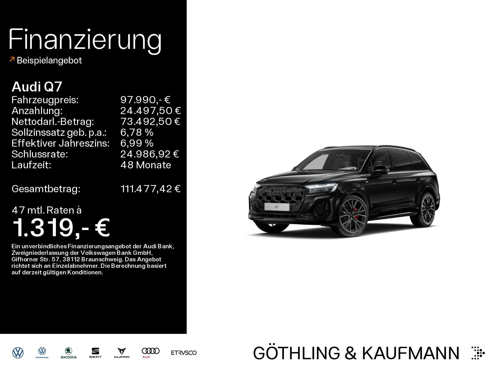 Audi Q7 SUV S line 50 TDI quattro 210(286) kW(PS) tip