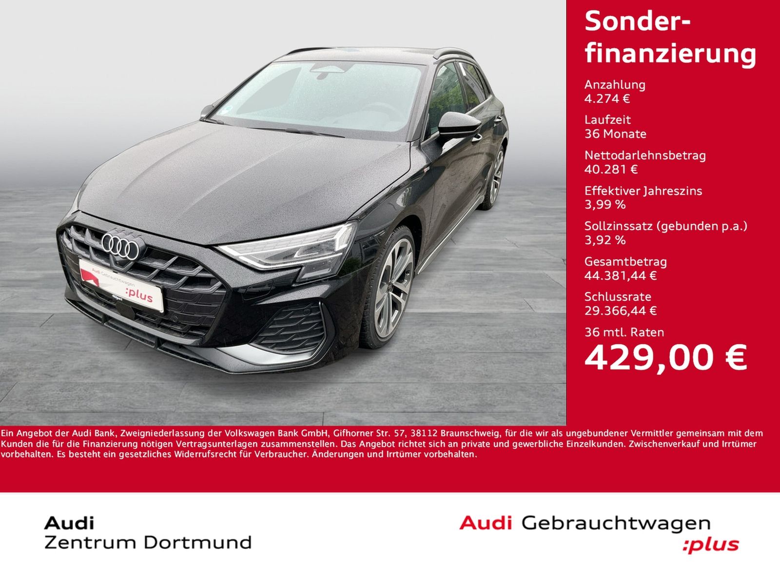 Audi A3 Sportback quattro S LINE STANDHZ. SONOS AHK
