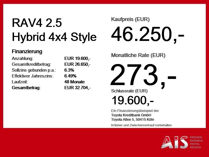Toyota RAV4 2.5 Hybrid 4x4 Style LED+Navi+SHZ+Klima+360