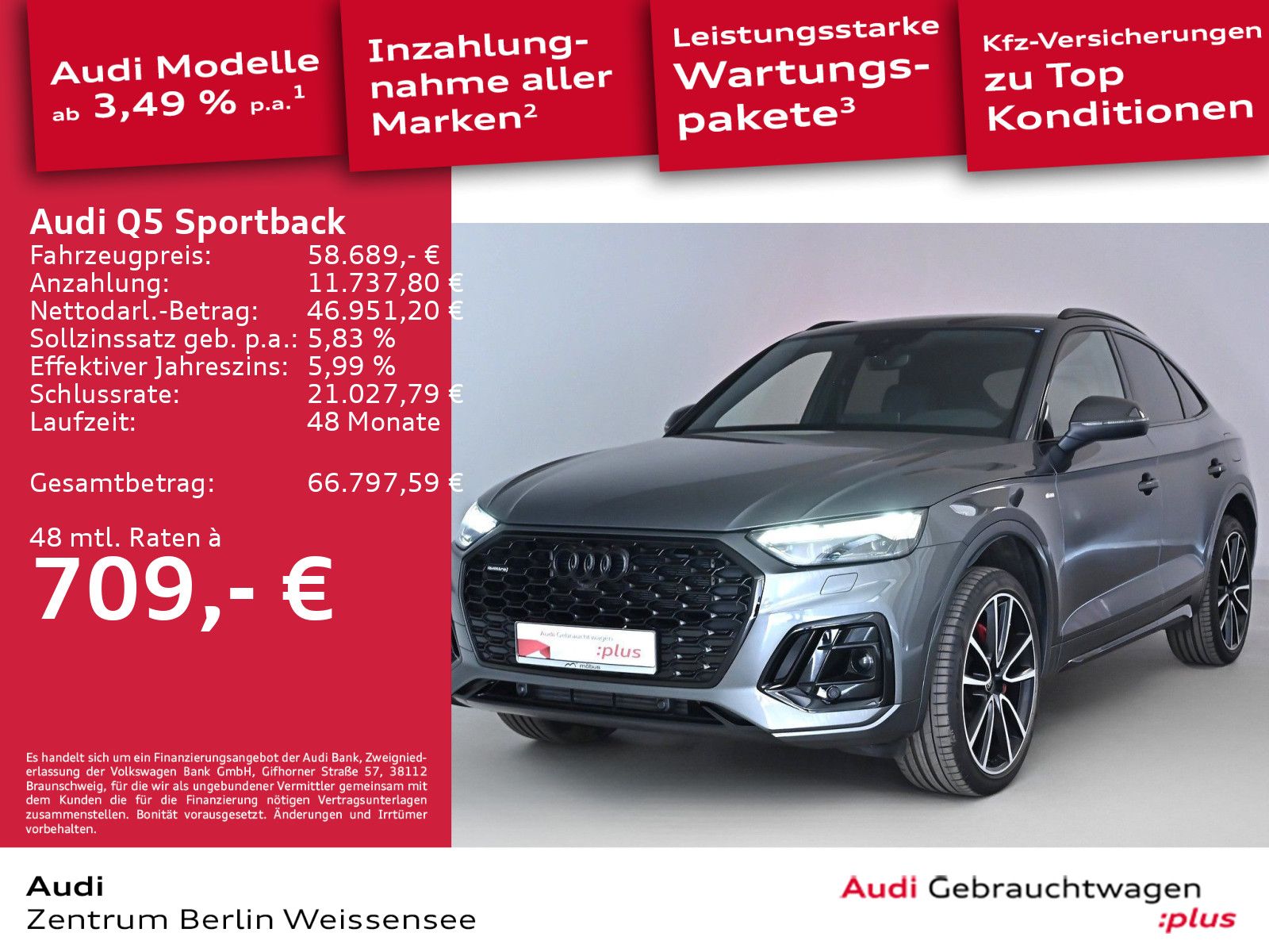 Audi Q5 Sportback 50 TFSI e QUA*S-LINE*AHK*MATRIX*RFK