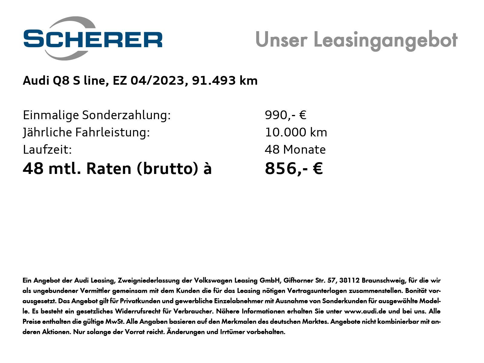 Audi Q8 50 TDI quattro S Line tiptronic