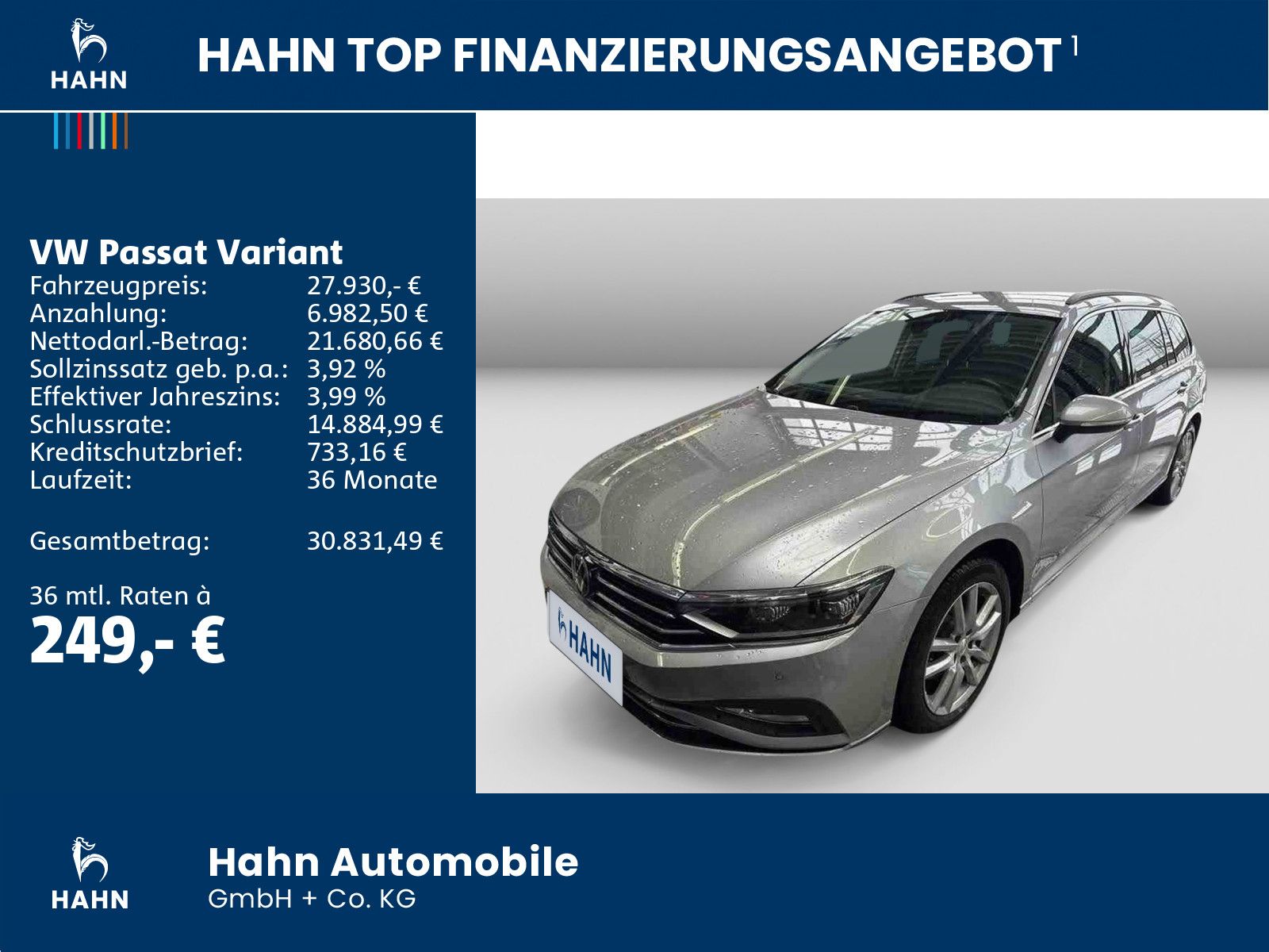 Volkswagen Passat Variant 2.0TDI DSG 4 Mo Business AHK Navi