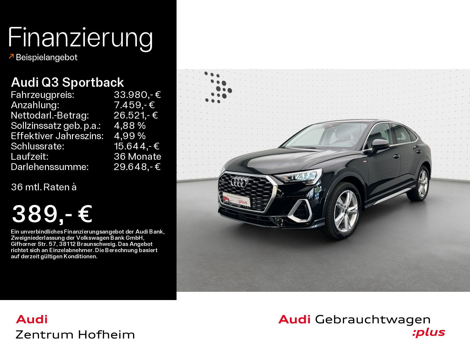 Audi Q3 Sportback 40 TDI qu S line - Samsaru's Car Outlet