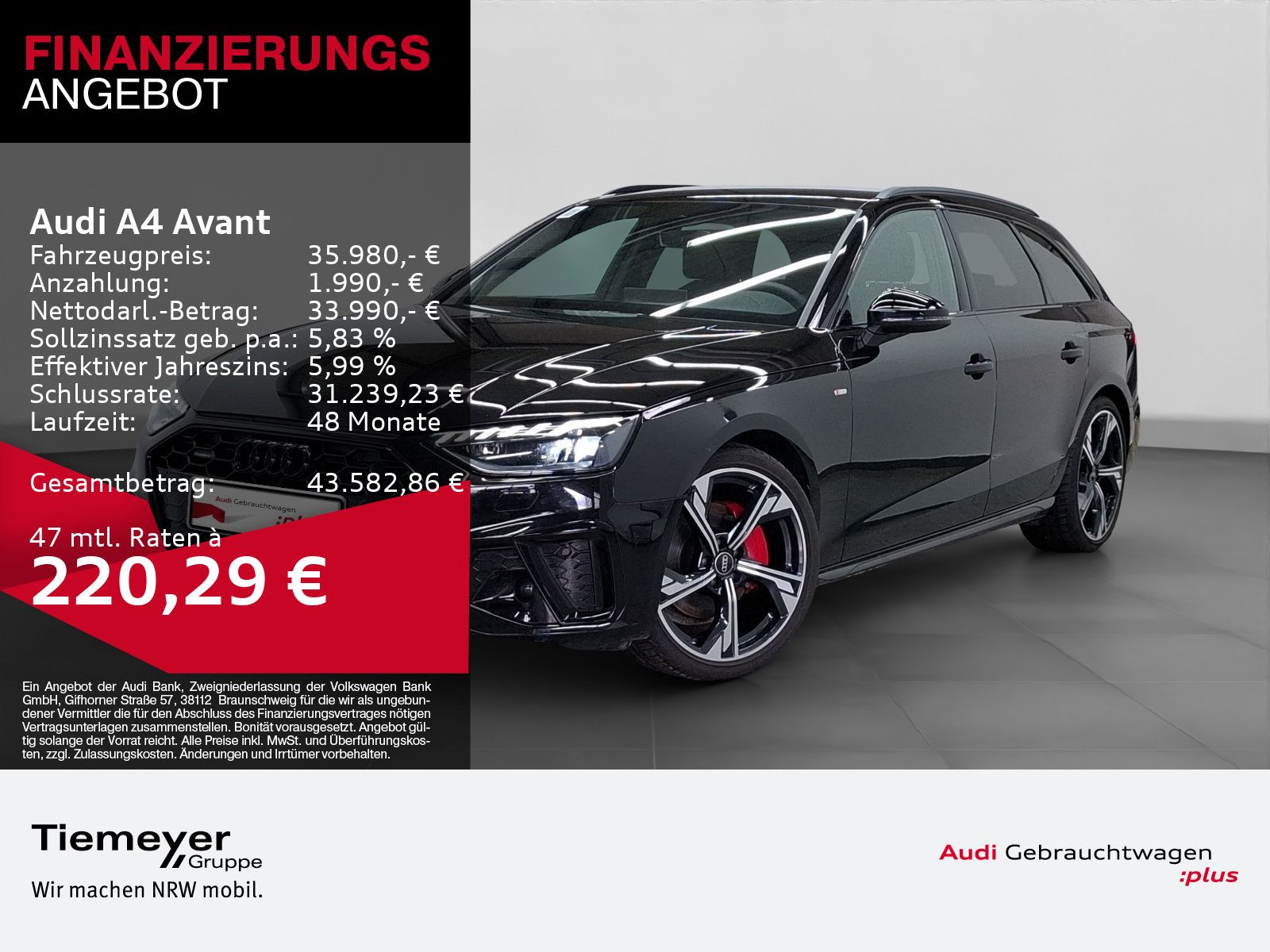 Audi A4 Avant 40 TFSI Q 2x S LINE AHK LM19 MATRIX-LED