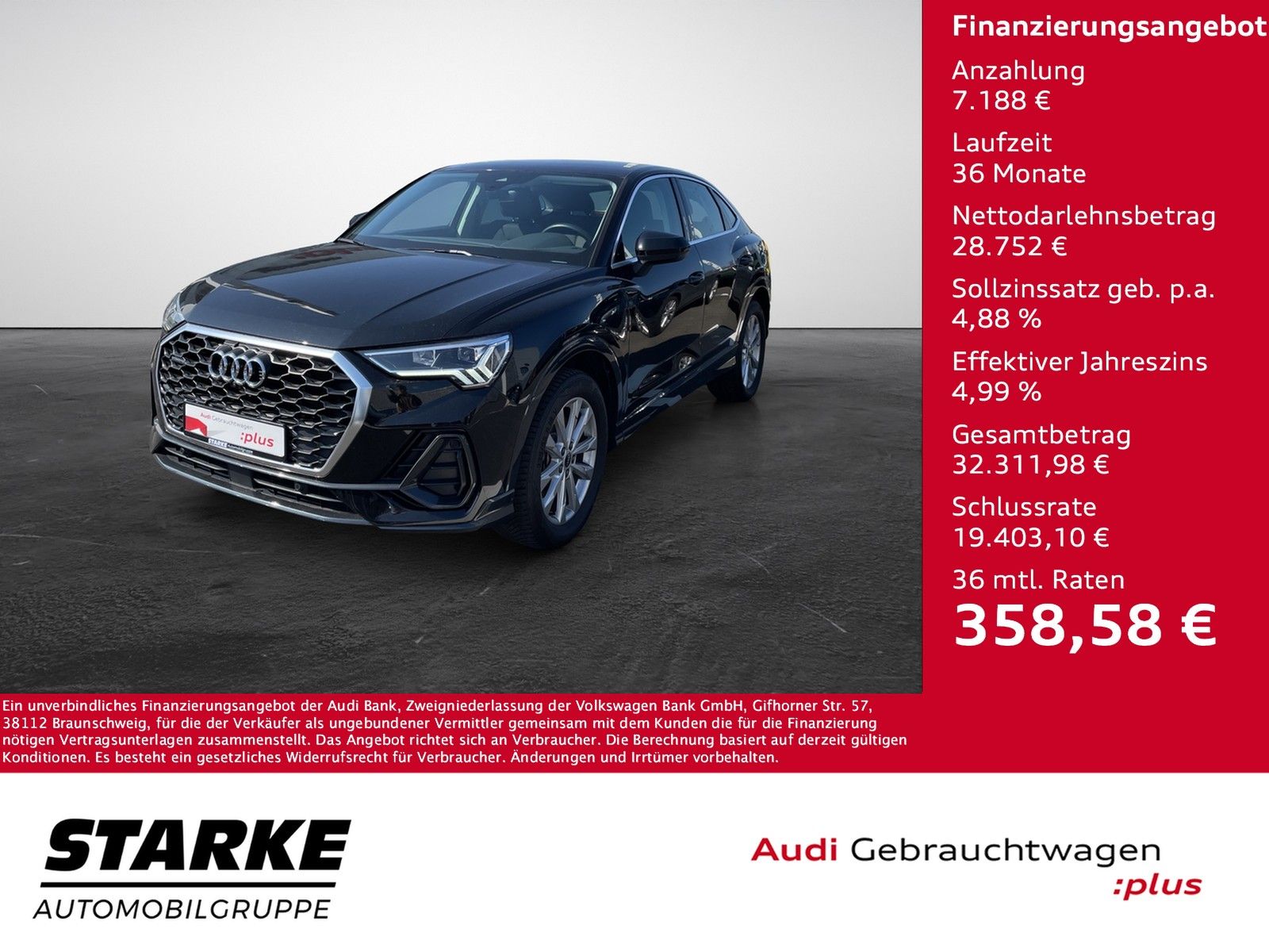Audi Q3 Sportback 40 TFSI S tronic quattro - Samsaru's Car Outlet